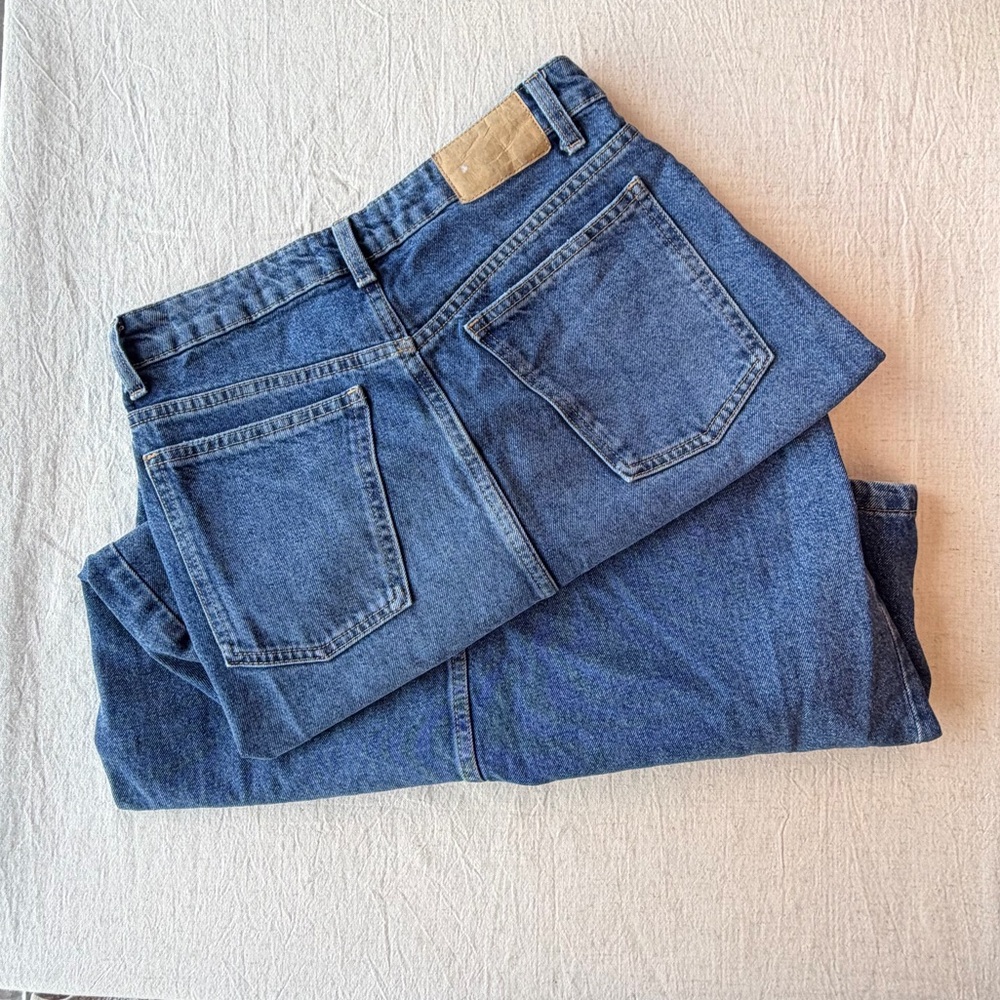 Cotton On “ Bailey denim maxi skirt” medium blue -slit- coastal-Women size 4 - Picture 4 of 8